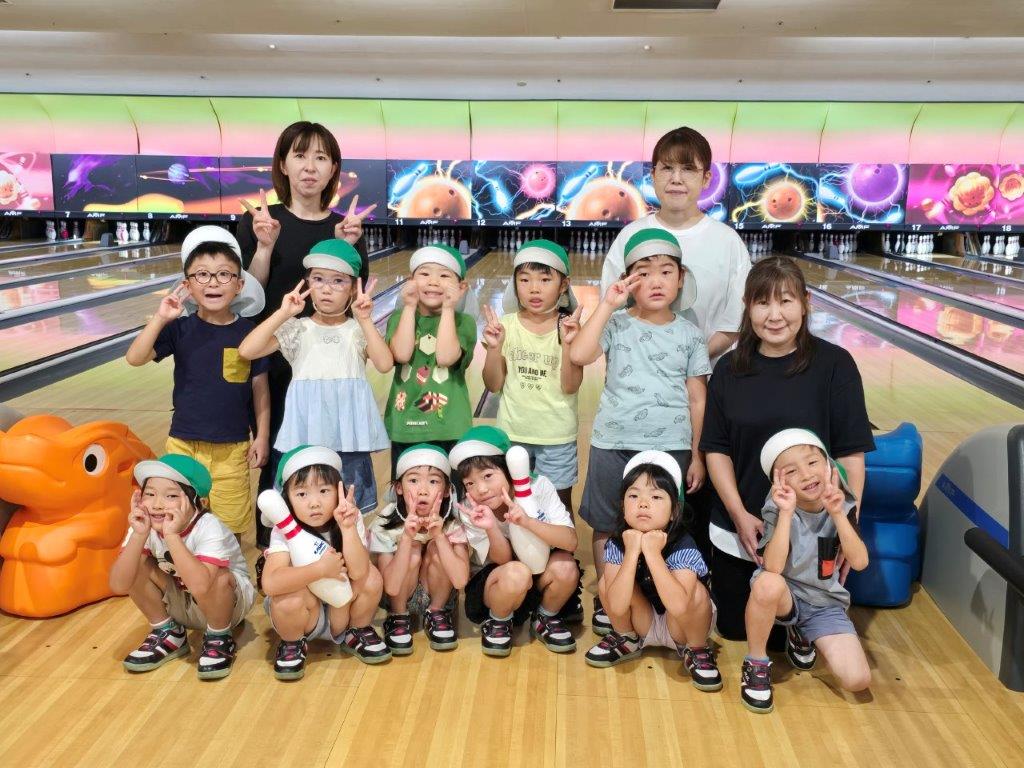 無料ボウリング教室！緑が丘ひまわりこども園　ひまわり組